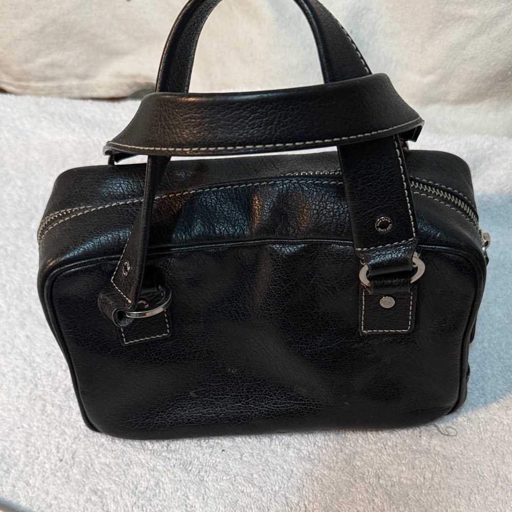 Kate Spade Black Textured Satchel small and cute for a night out!
